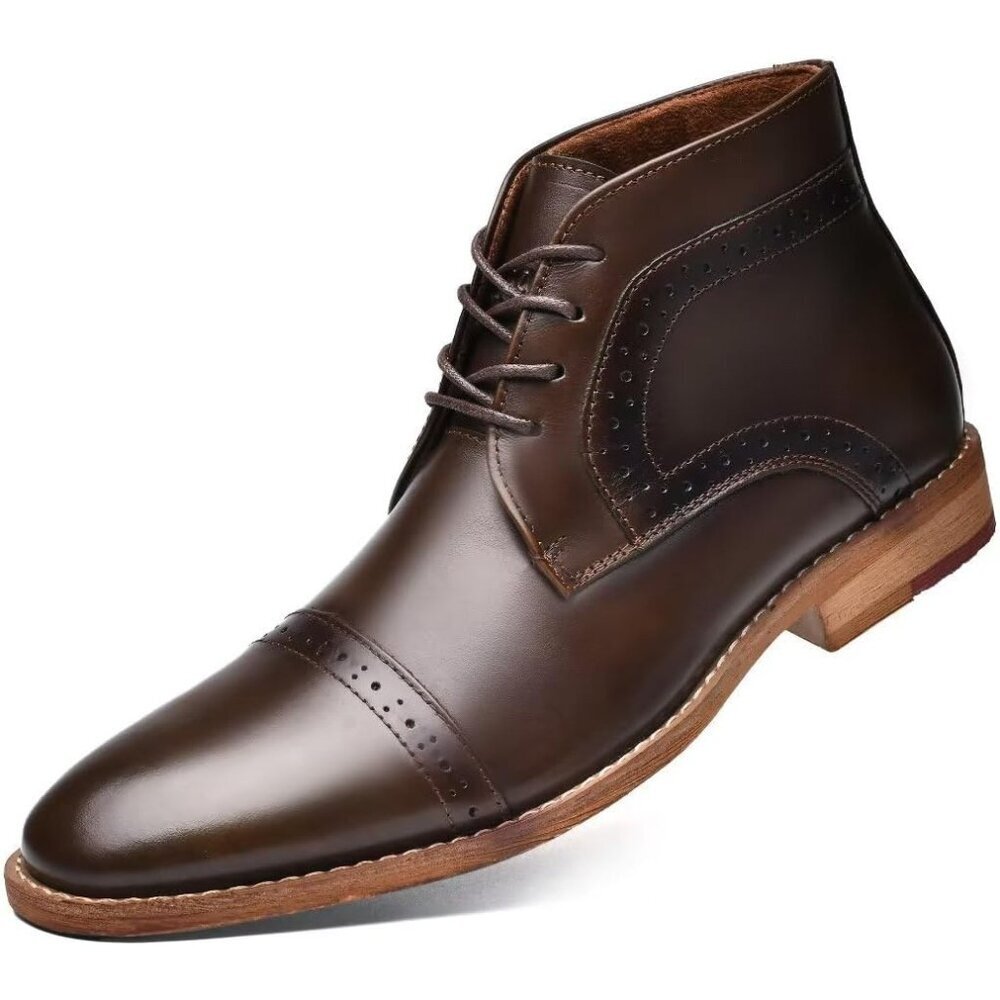 〽️Men's Oxfords Chukka Ankle Boot Khaki Comfort And Fashion Casual Lace Up Shoes